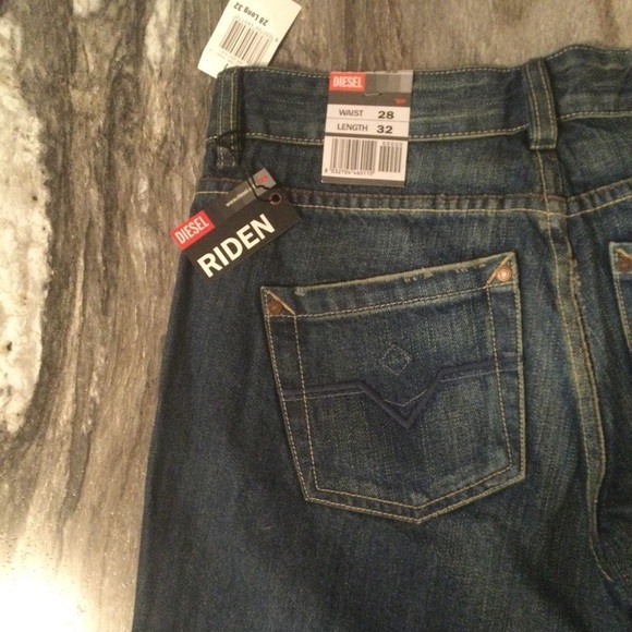 DIESEL Riden Jeans 28/32 Blue Denim Mid-Rise 0010CP - Picture 12 of 16